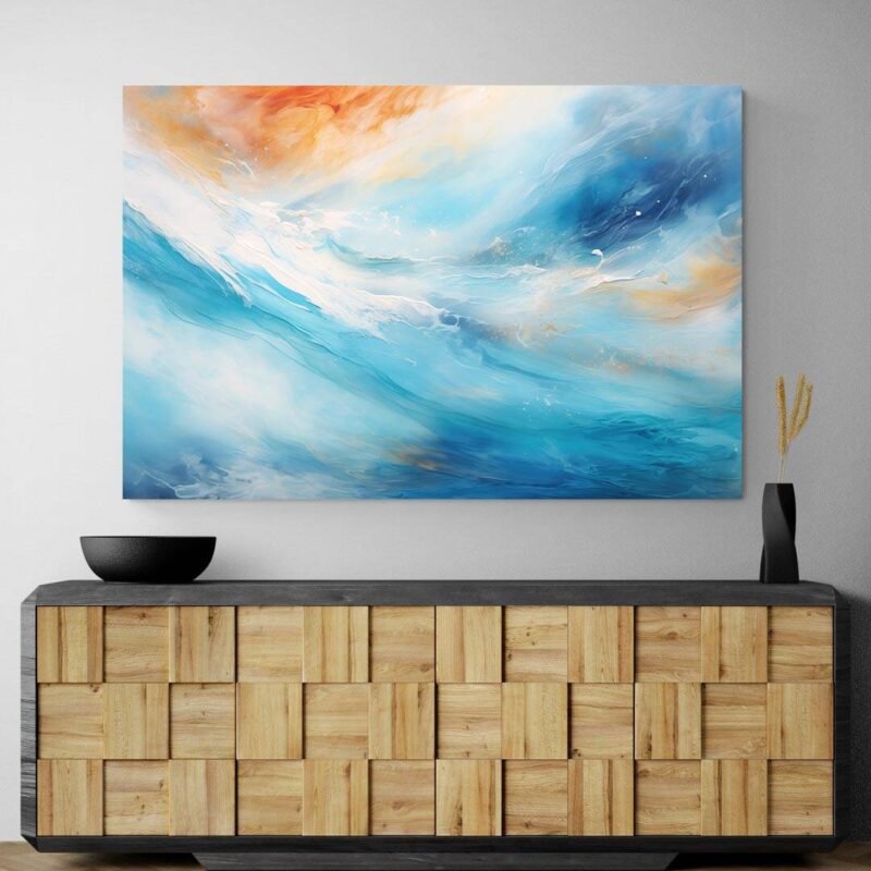 Tableau Mer Abstrait